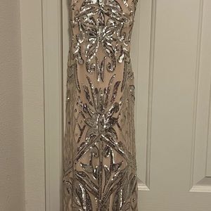 Lila Formal Mermaid Prom Dress - Open back Sequin Windsor Size S